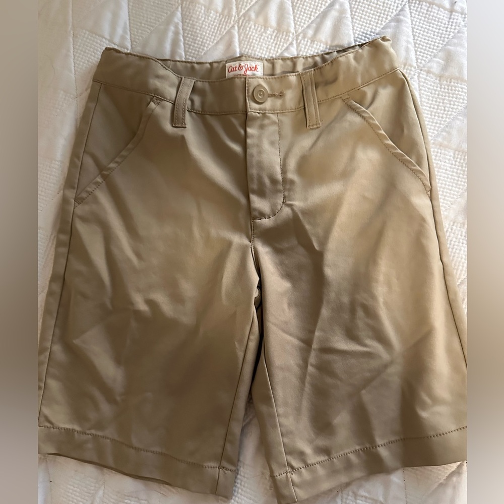 Cat & Jack Khaki Quick Dry kid school Uniform shorts.